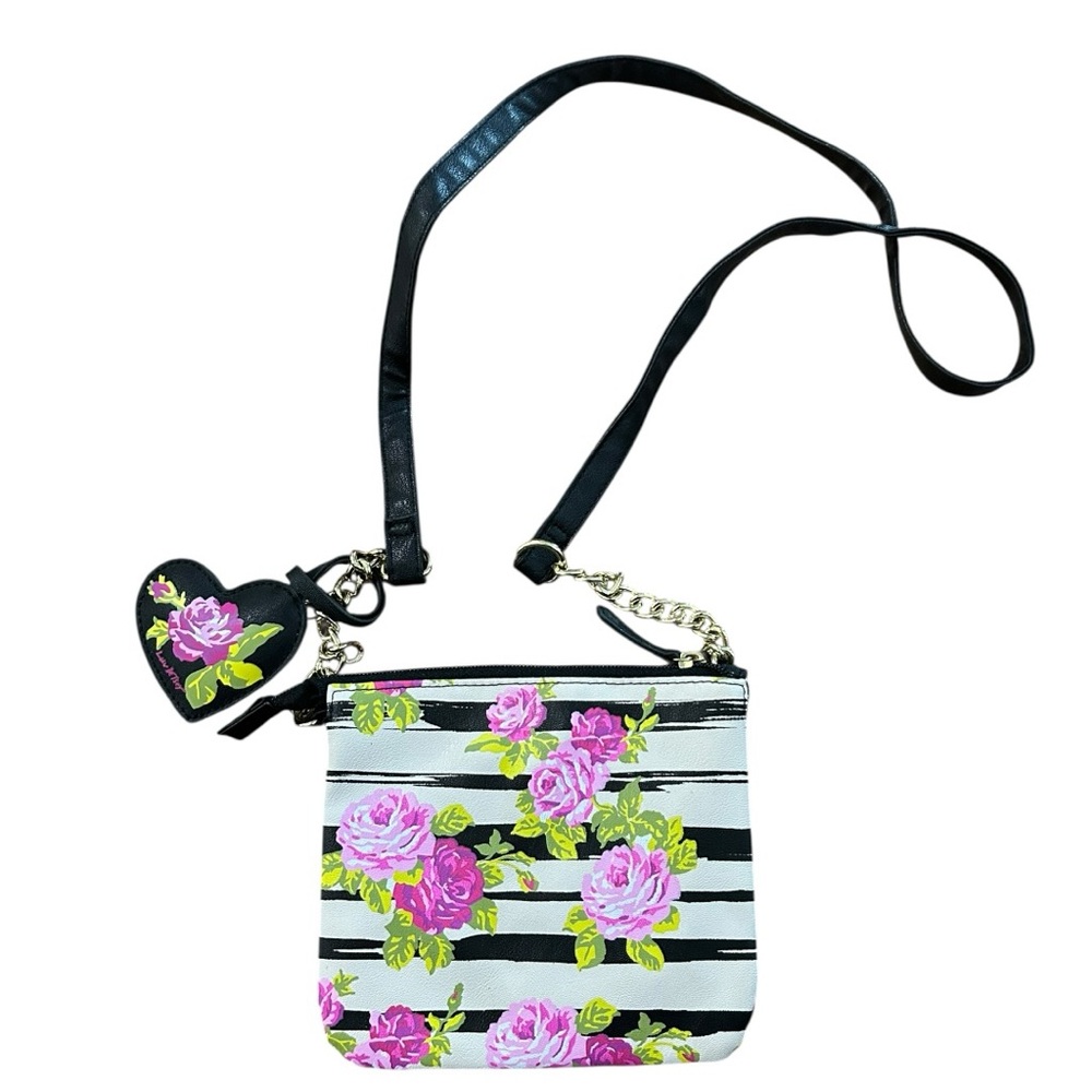 LUV Betsey by Betsey Johnson Floral Stripe Crossbody Bag - Picture 3 of 7